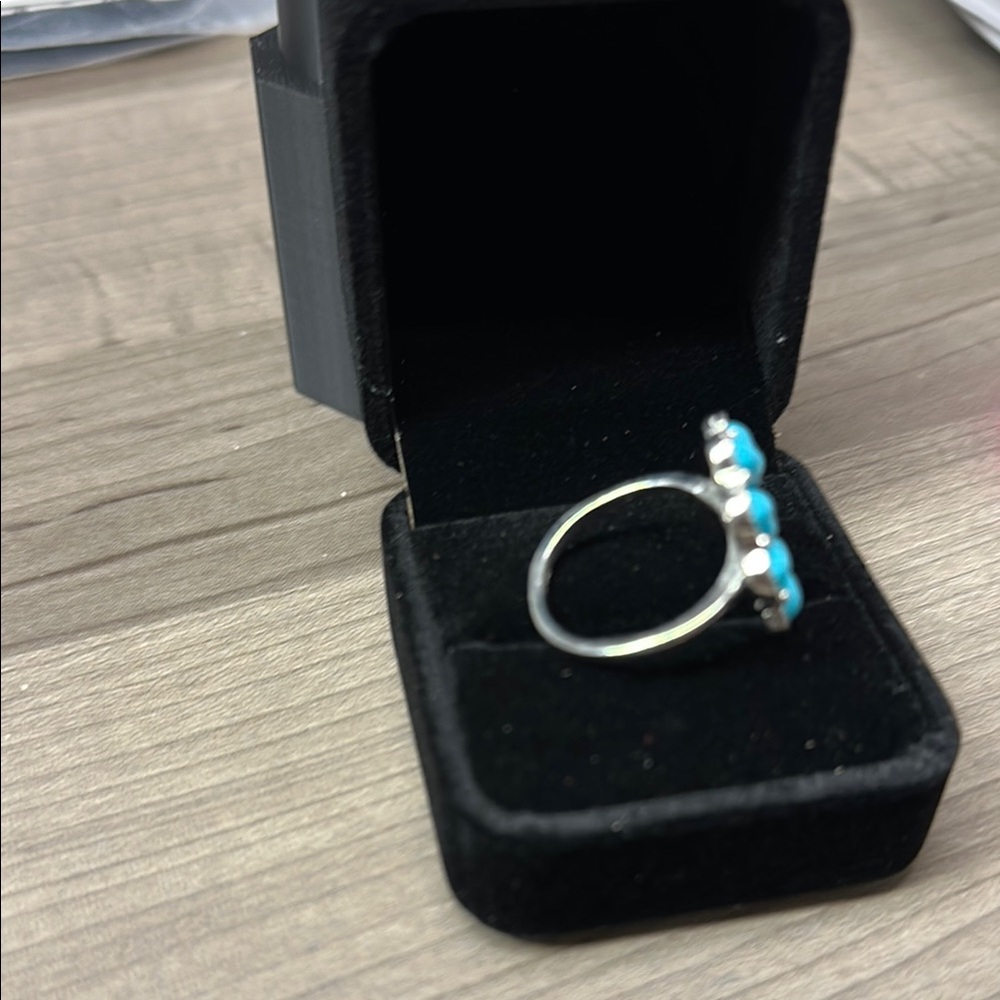 ❣️5 items $25 Unlisted Blue and Silver Statement Ring 🆕 - Picture 2 of 4